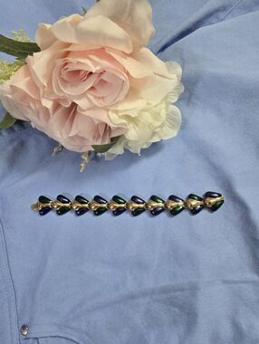 Joan Rivers Bracelet with Blue and Green Teardrop Stones